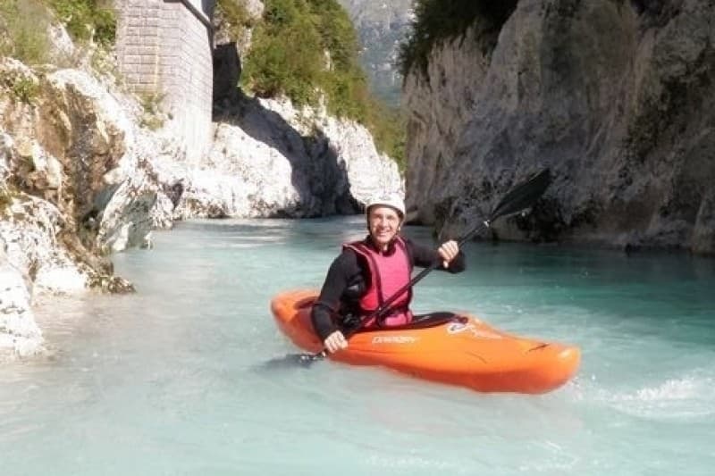 Spust s kajakom po Soči